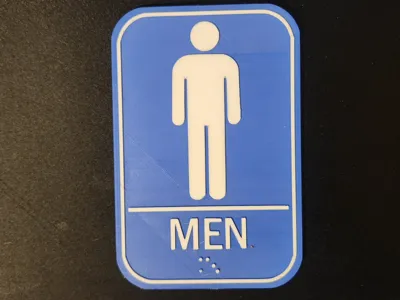 Men's Bathroom Sign