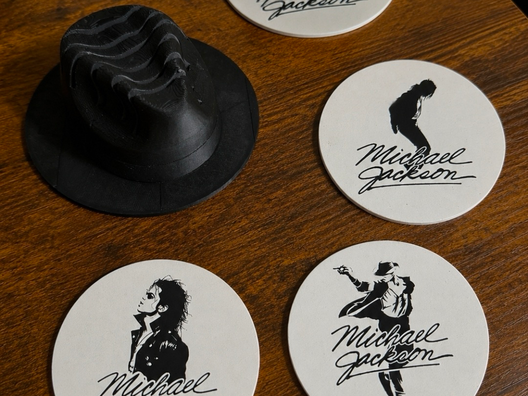 King of Pop Coaster Set – Hat Holder Edition