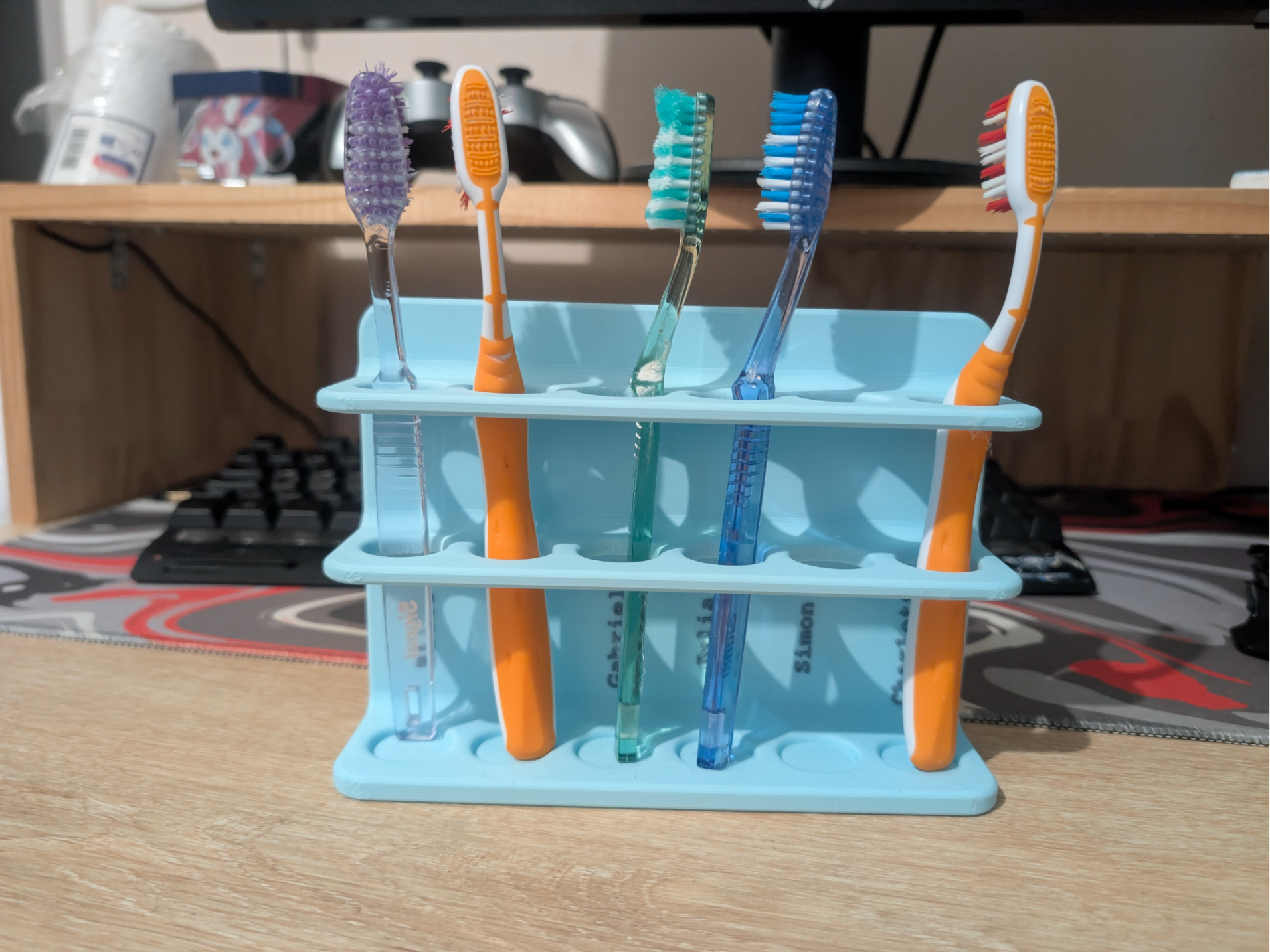 support pour 2 à 6 brosses à dents