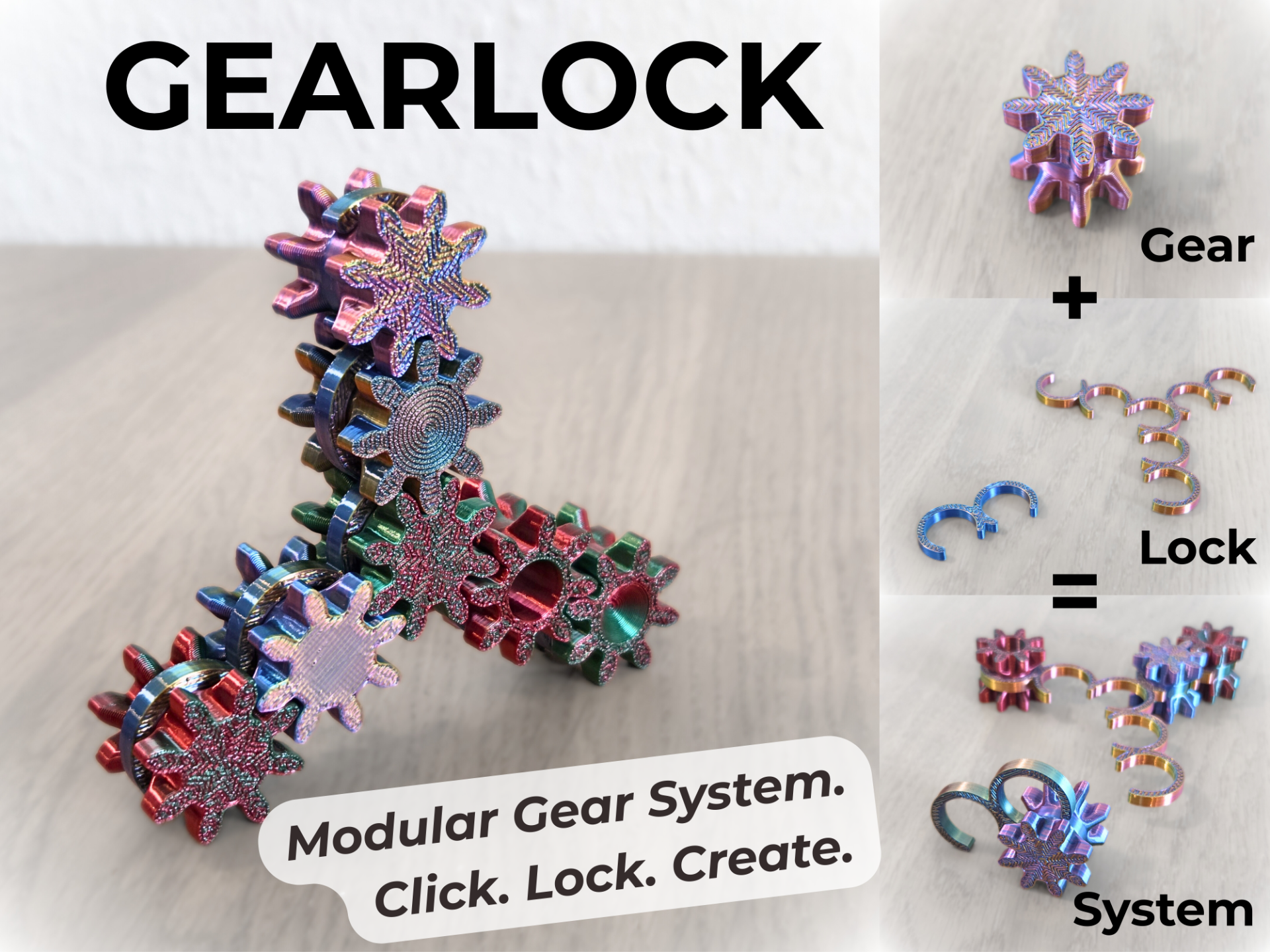 GEARLOCK – Modular Gear System. Click.Lock.Create.