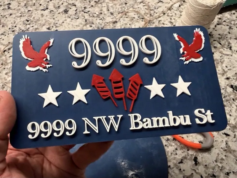 4th Of July Address Sign - Patriotic - 250th 