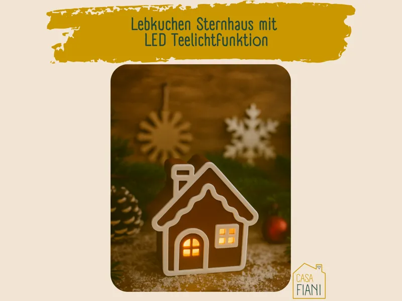 3D Lebkuchenhaus Klassisch mit LED Teelicht