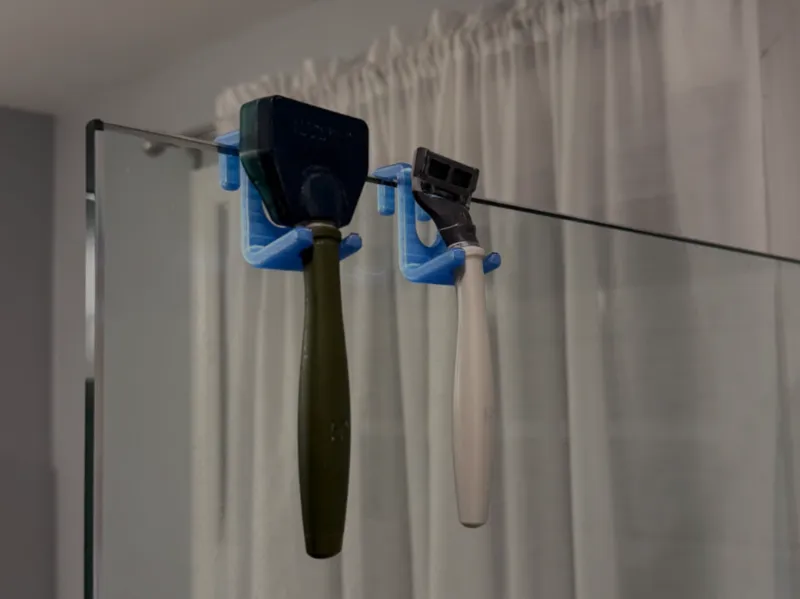 Shower Glass Razor Hook