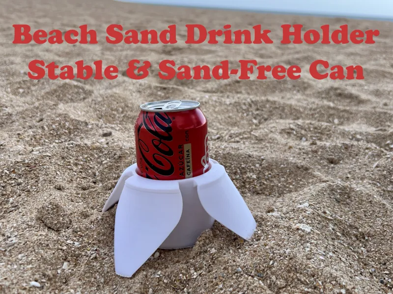 Beach Sand Drink Holder–Stable/Sand-Free Can Stand