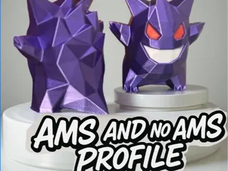 Gengar Low Poly collored - AMS and without AMS