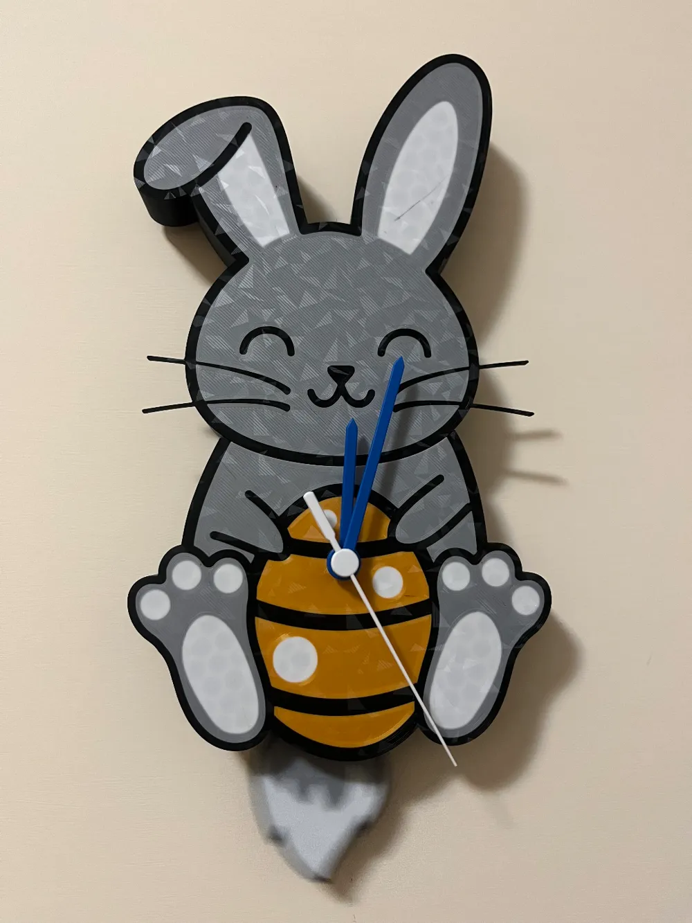 Eastern Rabbit Clock Easter Rabbit Pendulum Clock by 3DStampj MakerWorld: Download Free 3D ...