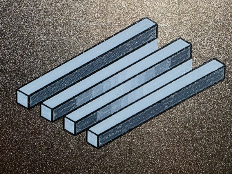 Optical Illusion:Three or Four Bars? Black/White