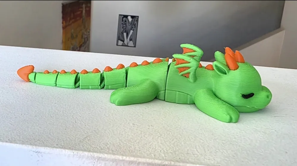Cute Flexi Dragon - Free 3D Print Model - MakerWorld