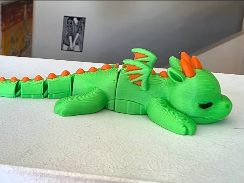 Cute Flexi Dragon - Free 3D Print Model - MakerWorld
