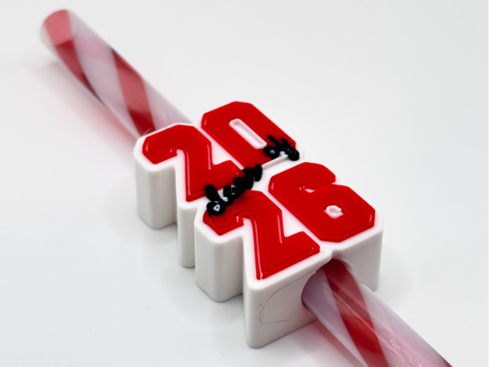 Class of 2026 graduation straw topper