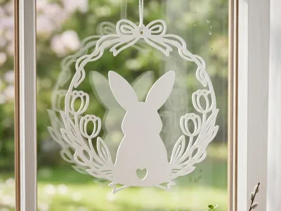 Easter Window Picture / Rabbit