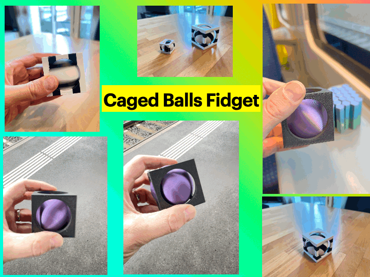 Caged Escape Ball Fidget - Print in Place 