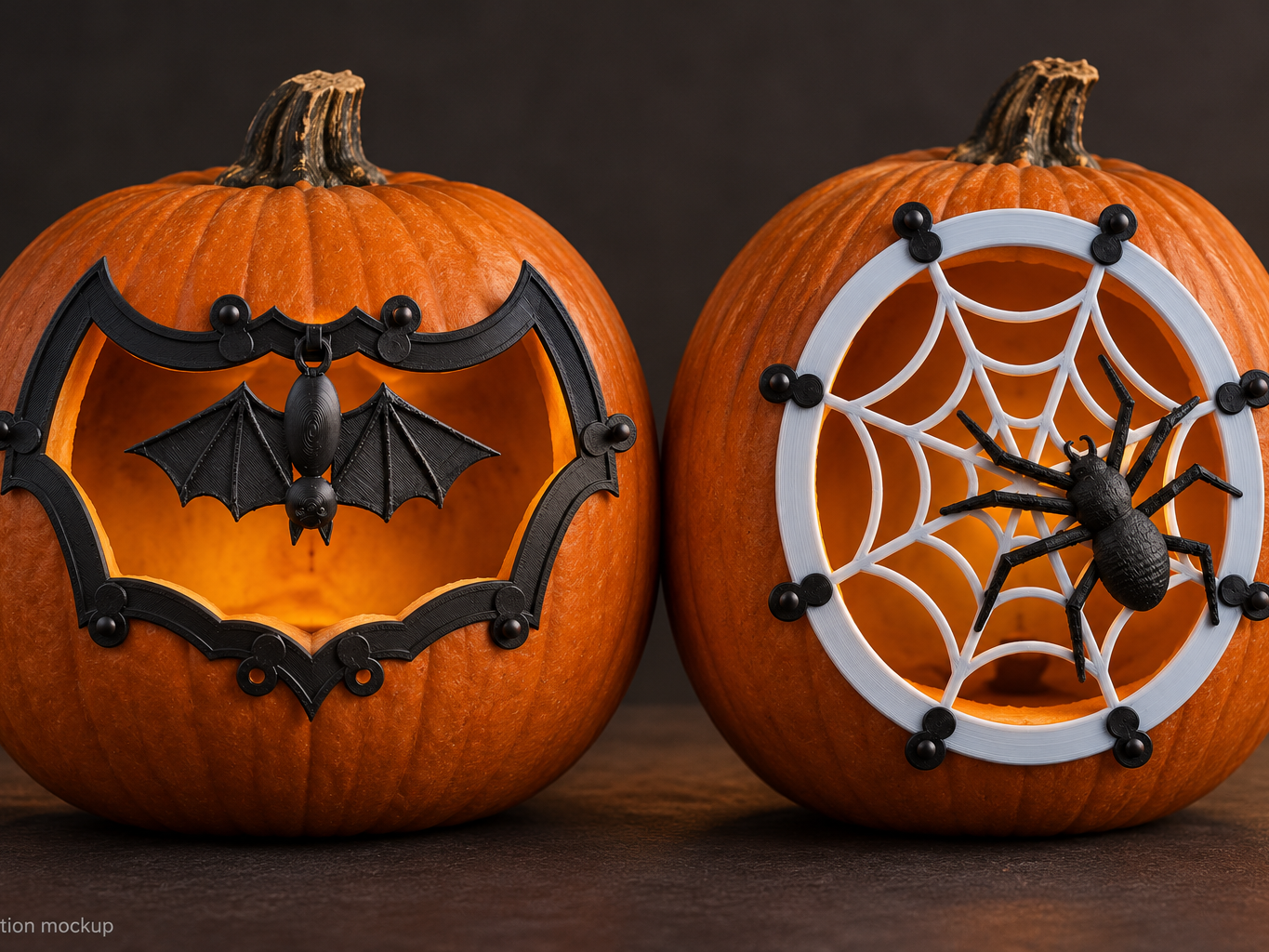 Pumpkin Pals – Bat & Spider Inserts + Stencils - 1