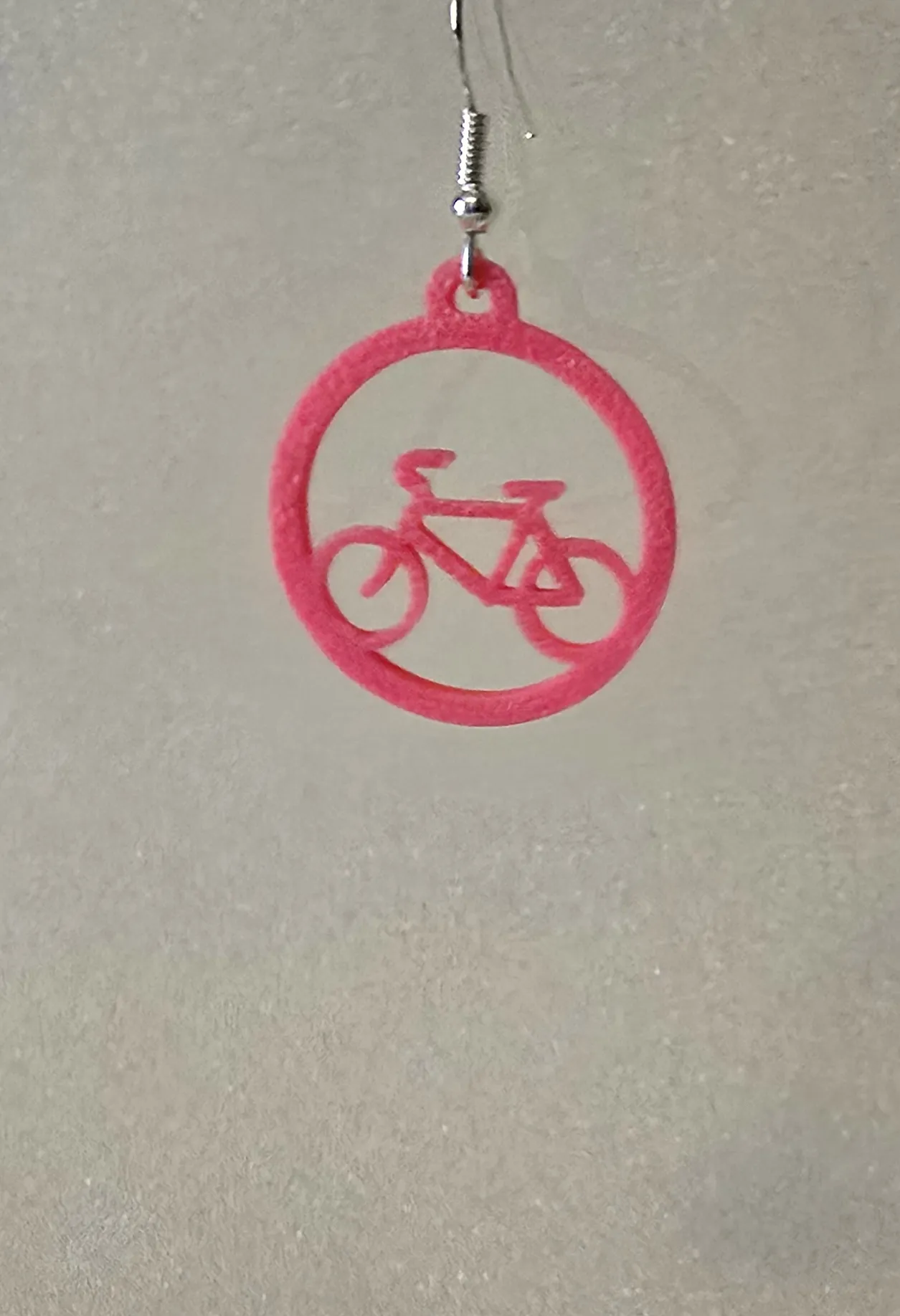 Round Bicycle Earrings view 3
