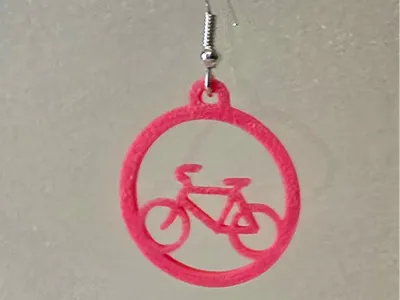 Round Bicycle Earrings