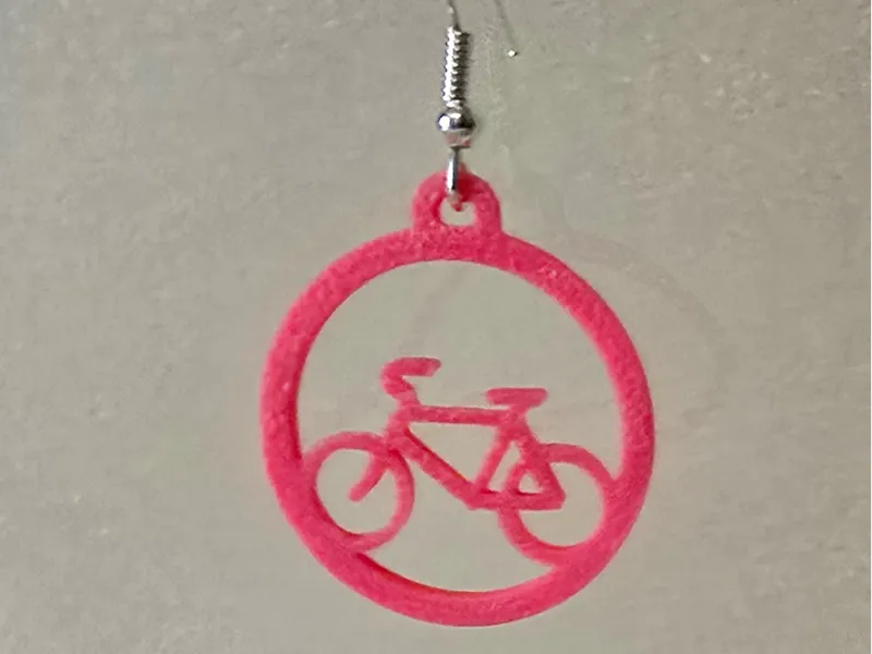 Round Bicycle Earrings