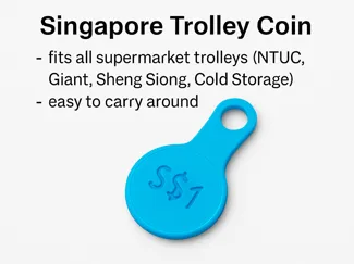 Singapore supermarket trolley coin