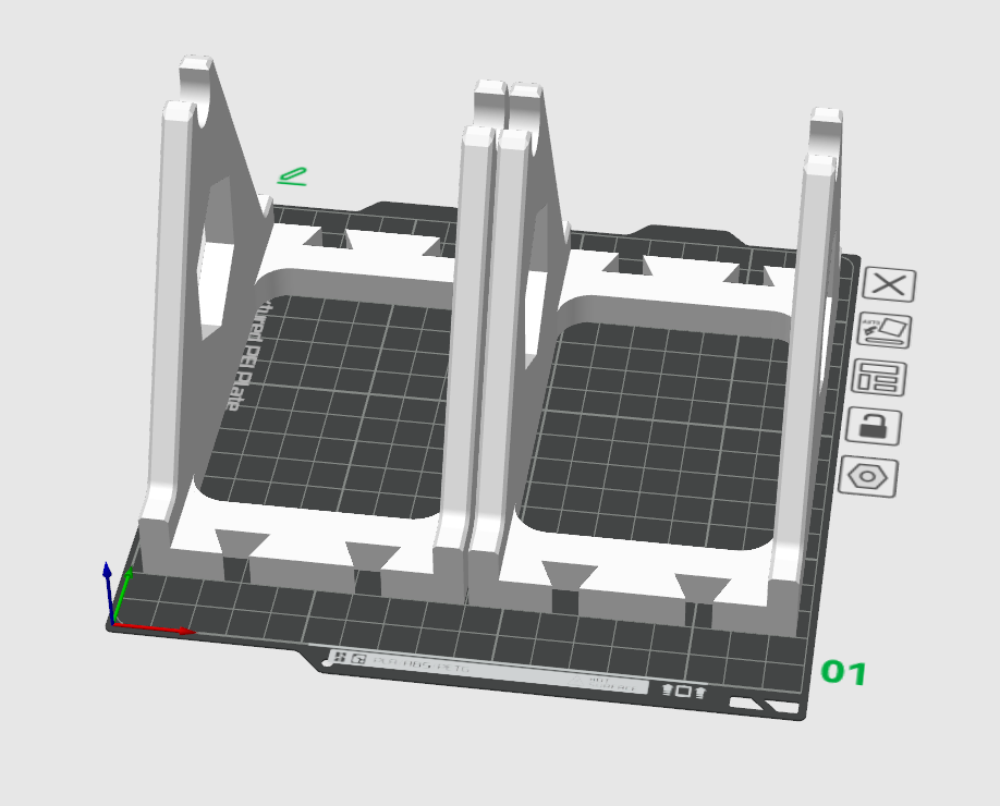 Miniatura 1 do modelo 3D 干燥箱料盘支架-A1mini A1 密封箱支架-四料盘