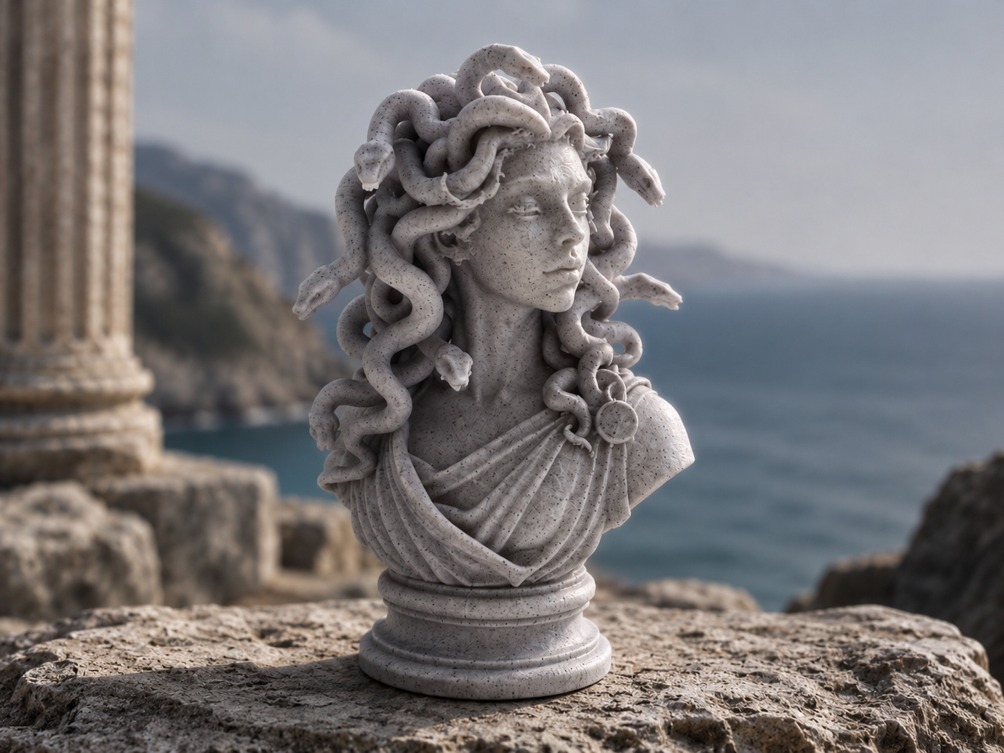 Medusa Bust - Greek Mythology Statue - 1