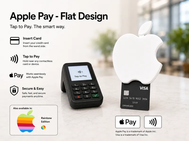 Apple Pay Wand – Flat (Apple-Shaped Card Holder)
