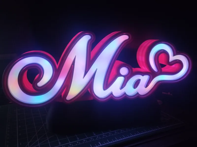 MIA name desk decor or lamp