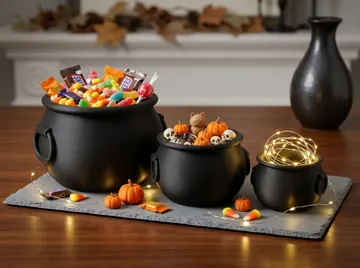 Letrero o emblema decorativo: Halloween Cauldron Bowl – Candy & Decor — vista de referencia 5