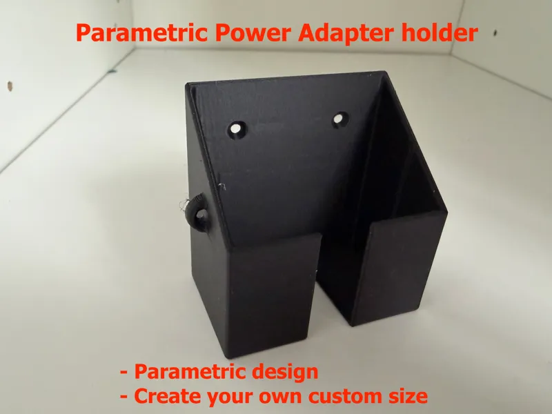 Parametric Power Adapter Holder - customizable