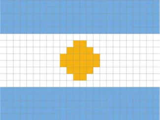 Argentina squared flag - Pixel Puzzle