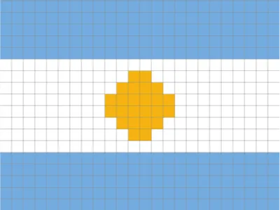 Argentina squared flag - Pixel Puzzle