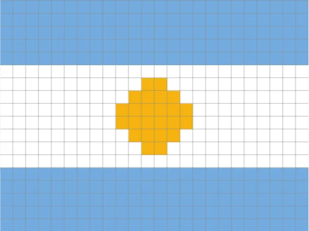 Argentina squared flag - Pixel Puzzle