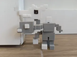 Articulated 8-bit mangle figure.