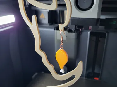 roasted turkey leg earring