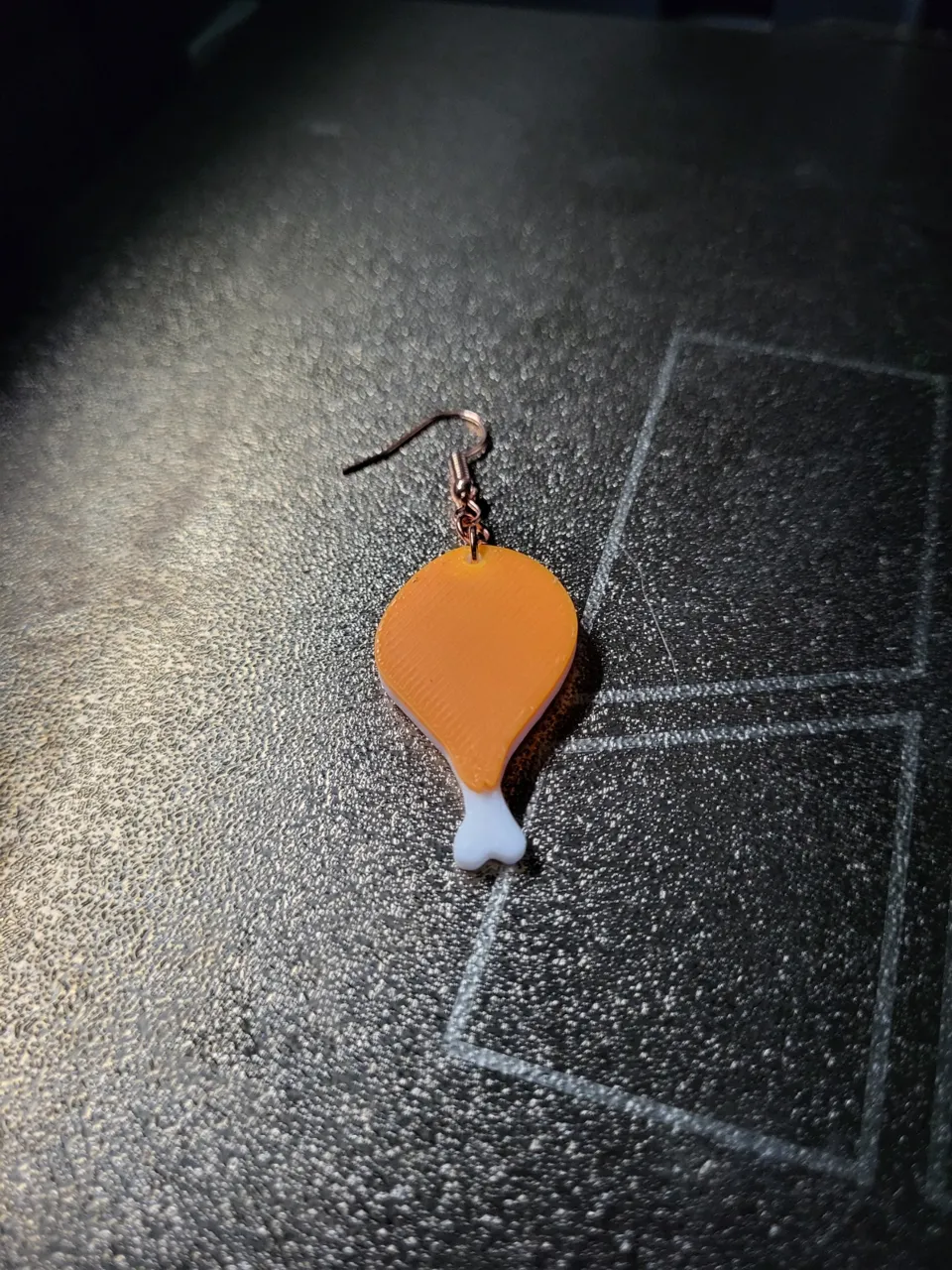 roasted turkey leg earring view 2