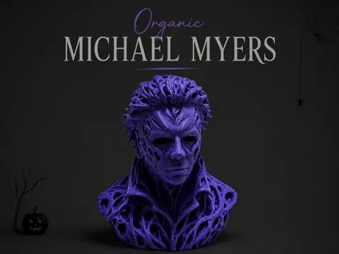 Figura decorativa: Organic Michael Myers Bust — referencia de MakerWorld