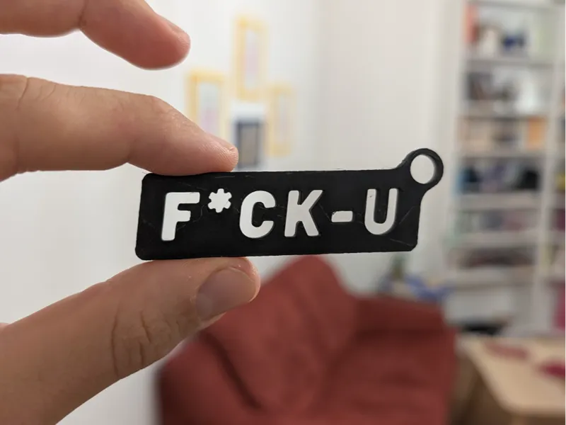 F*ck U - Personalized Keychain