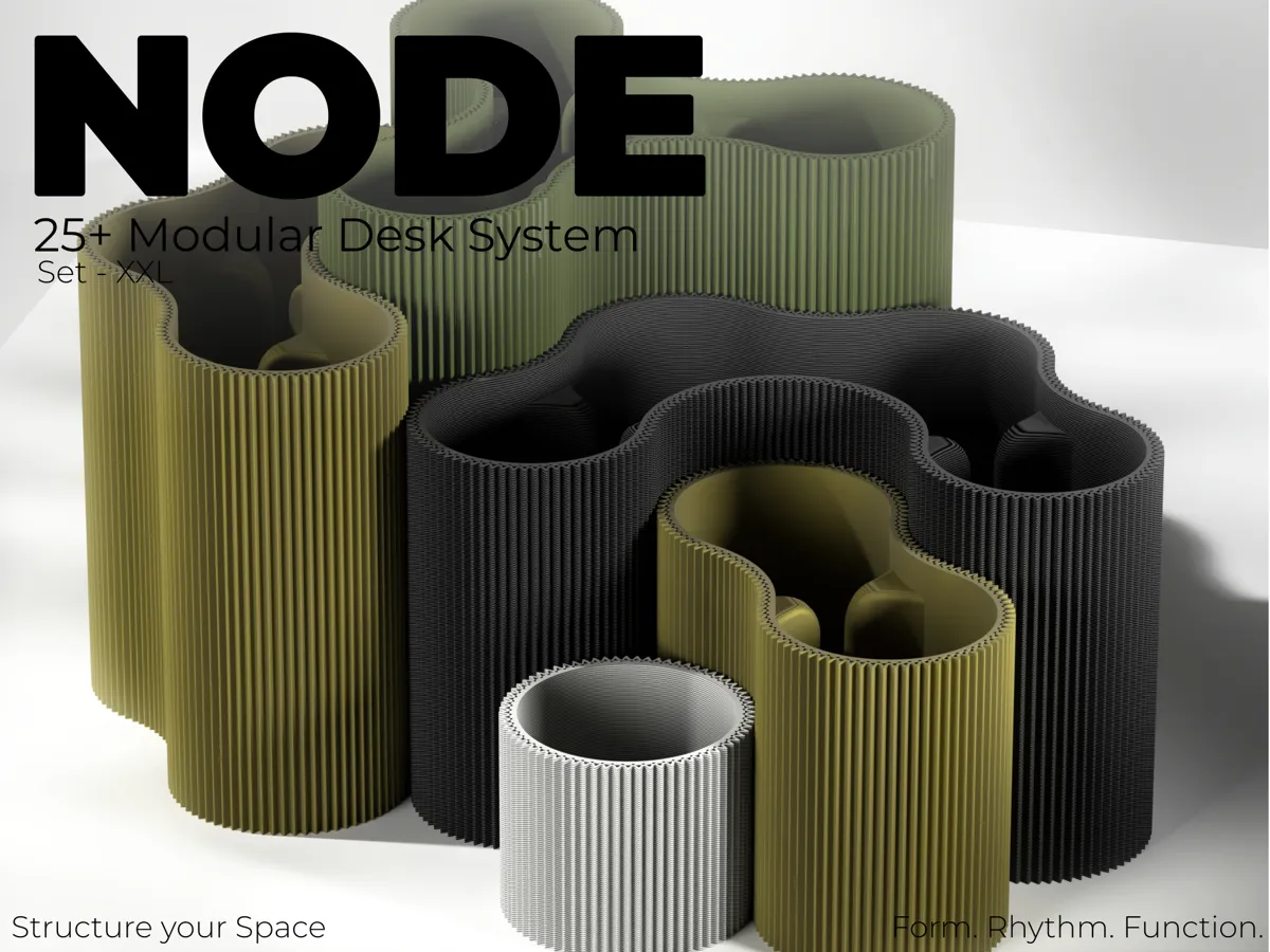 NODE – Modular Desk System | Set XXL - Free 3D Print Model - MakerWorld