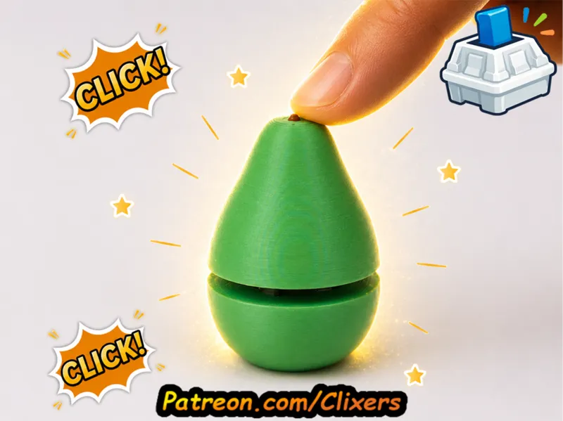 Avocado Clicker Cute Fidget Toy