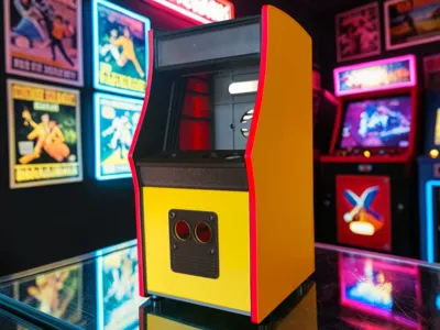 Pacman Style Desktop Arcade for a Raspberry Pi