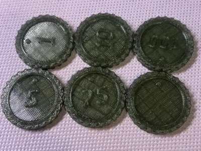 Dual-Sided Casino Chips (Heads or Tails)