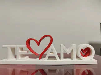 Letrero TE AMO CORAZON