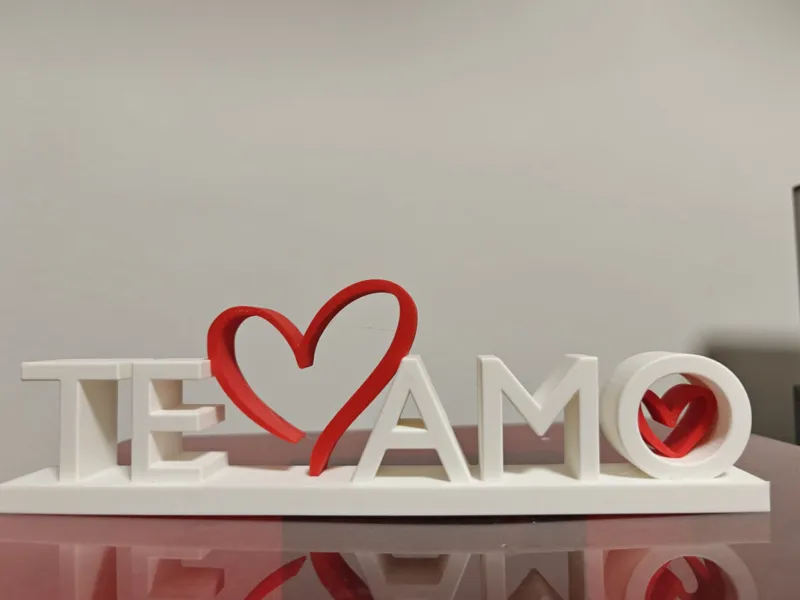 Letrero TE AMO CORAZON