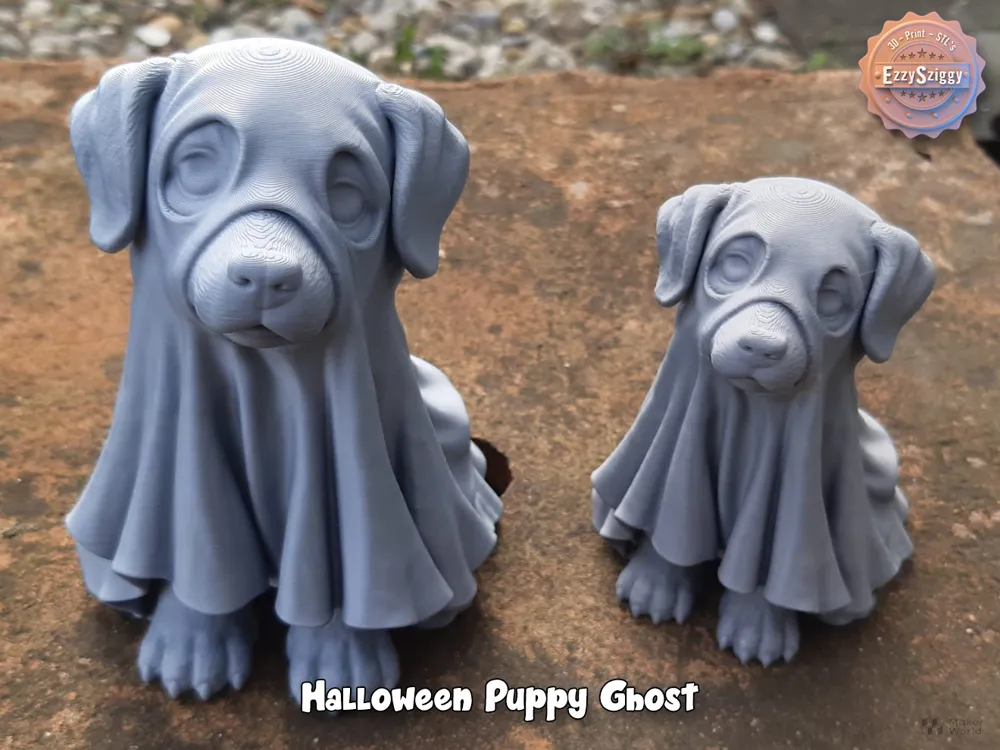 Halloween Puppy Ghost - Free 3D Print Model - MakerWorld