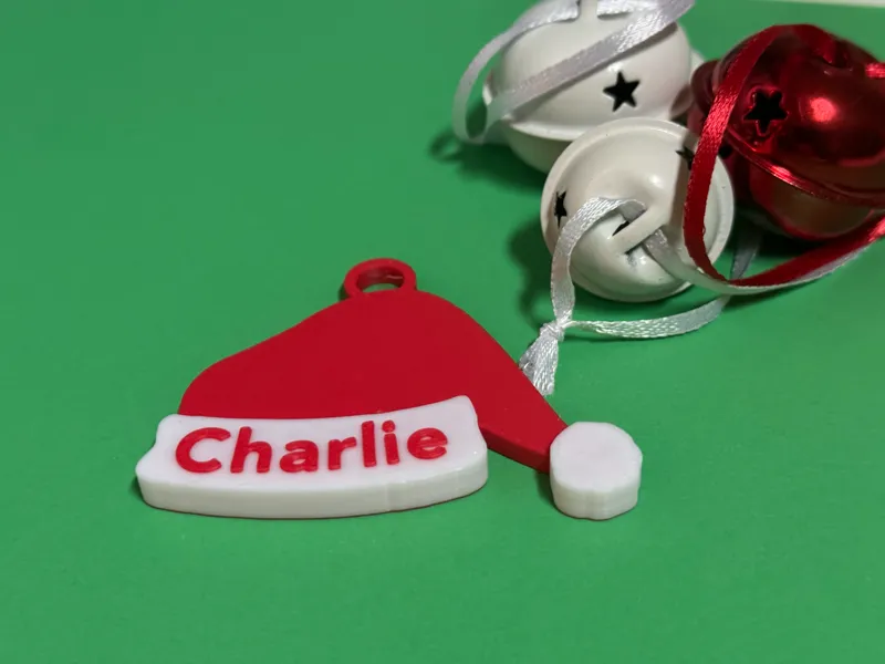 Personalized Santa Hat Ornament  