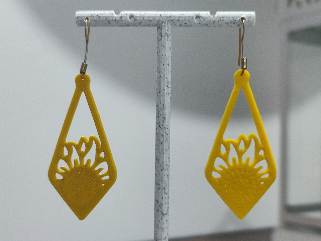 Aretes Girasol Geométrico