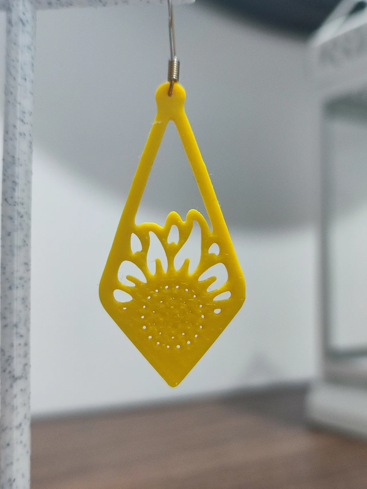 Aretes Girasol Geométrico view 3