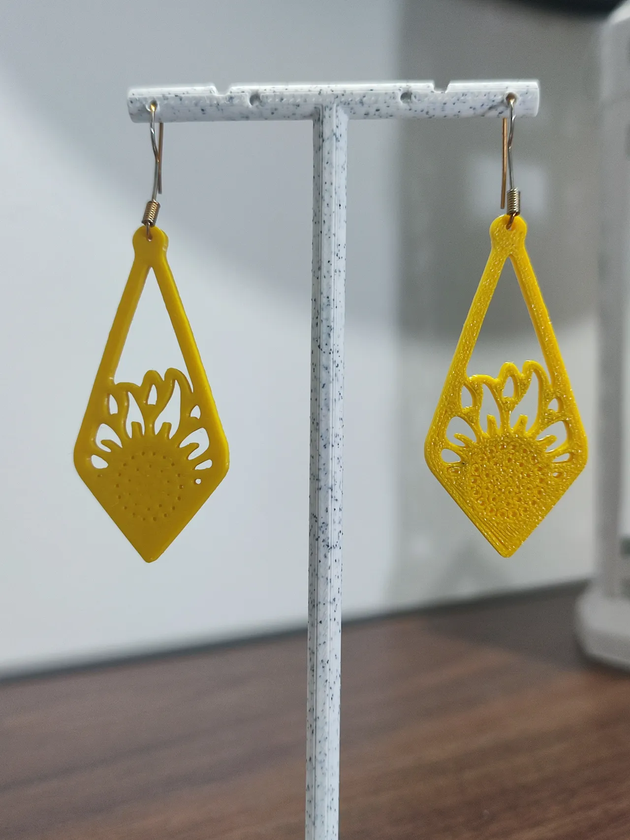 Aretes Girasol Geométrico view 2