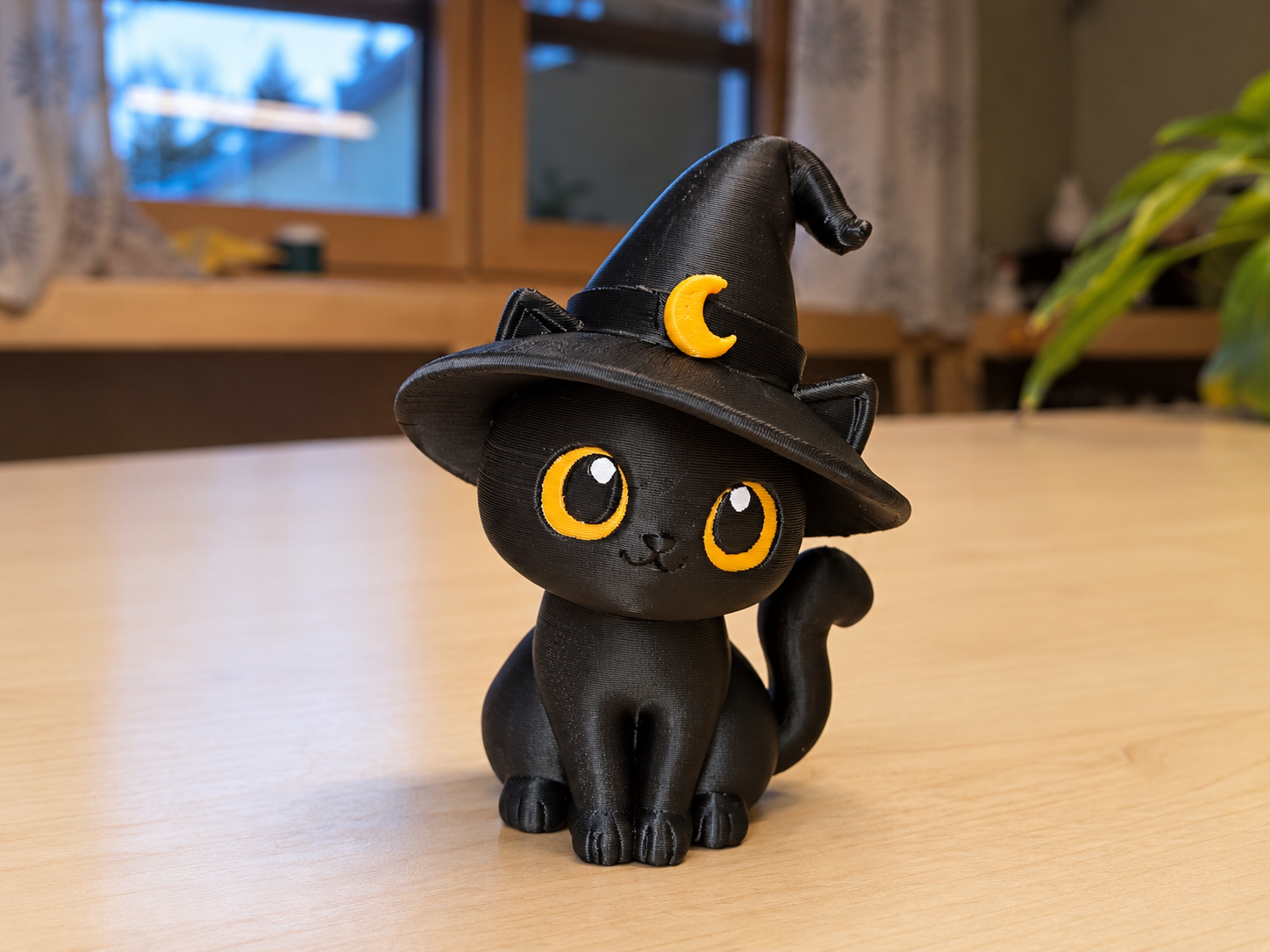 Spooky Witch Cat – Halloween Decoration - 1