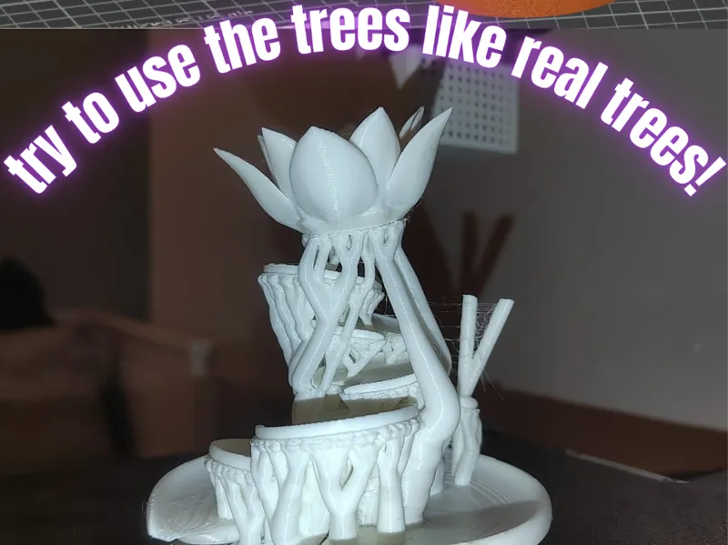 Try to create your own flower with tree supports