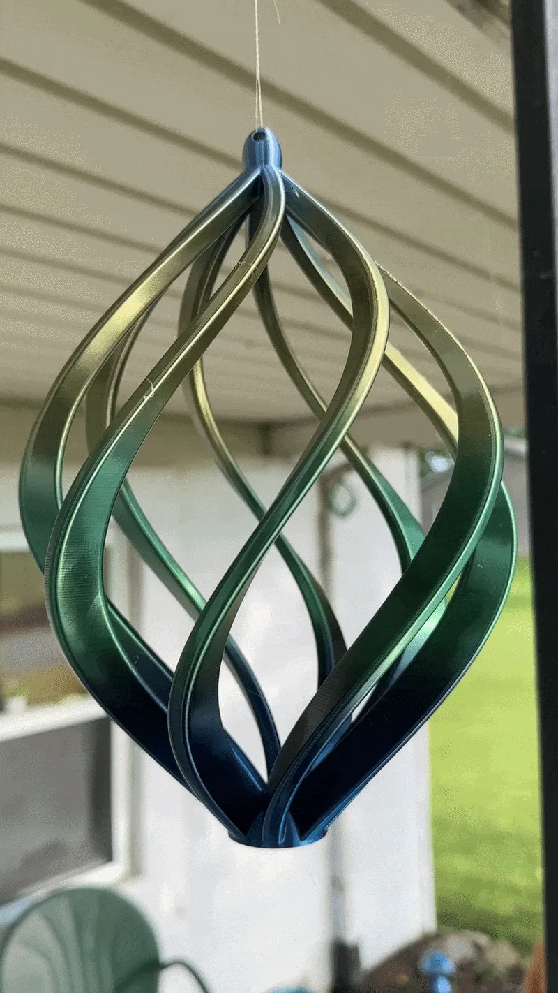 Twisted Helix Vortex – Kinetic Wind Spinner view 2