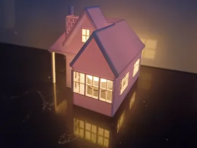 Brick Christmas House